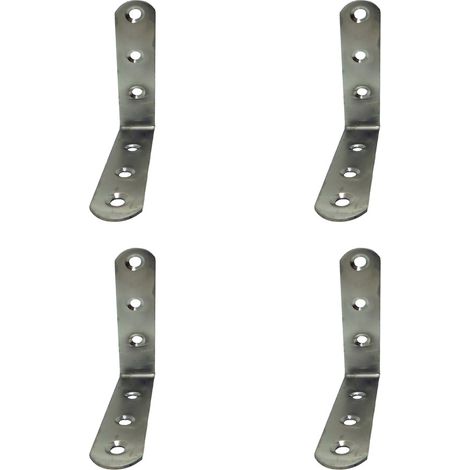 Ángulo refuerzo, modelo an24, de acero con acabado zincado, 4 uds, 100 x 100 x 19 mm, blister (1/5)