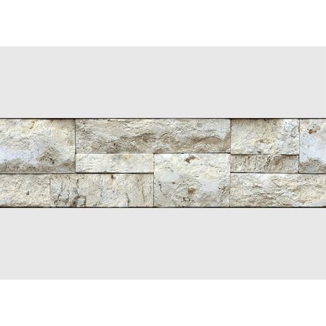Frise auto-collante Murs en brique couleur beige (1/5)