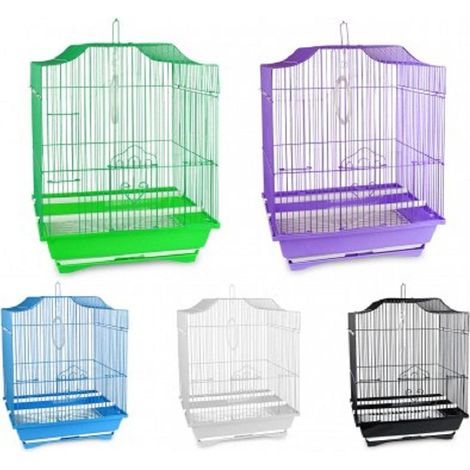 TrAdE Shop Traesio - Gabbia Uccelli Di Piccole Dimensioni Fly 43.5 X 28.5 X 22 Cm Due Mangiatoie - (1/5)
