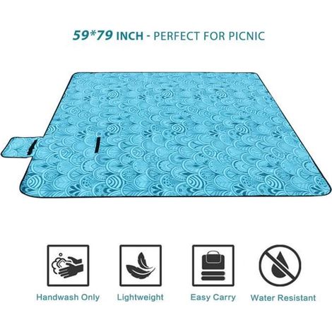 5979\" Grande couverture de pique-nique imperméable à l\'eau Couverture de plage extérieure Camping Mat (1/4)