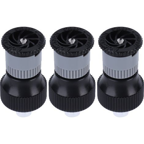 Set aus 3 um 360° drehbaren unterirdischen Bewässerungsdüsen mit G1/2 Innengewinde, verstellbar, für Rasen, Garten und Pflanzgefäße. (1/5)