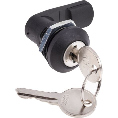 Poignée de verrouillage RS PRO Noir, Verrou à compression, 48.4mm ( Prix pour 1 ) (1/5)