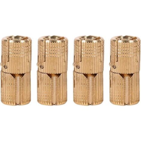 Charnières invisibles en cuivre pur de 14 mm pour boîte à bijoux, boîte cadeau, plans de travail (4 pièces，14mm) (1/5)