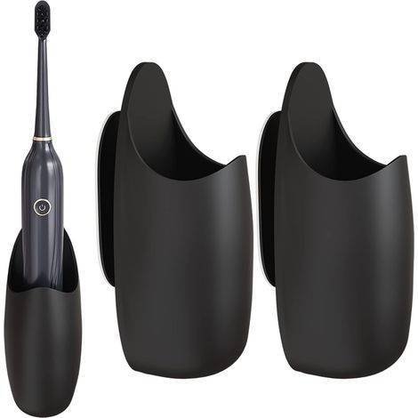 Lot de 2 supports de rangement pour brosse à dents électrique, organiseur multifonction pour toilette (1/5)