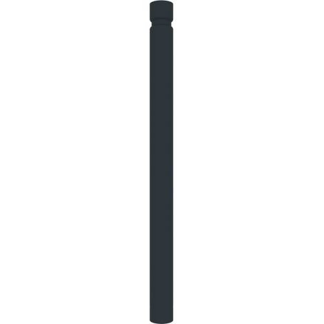 Potelet à sceller Alto - acier - tête gorge et tube Ø 90 - anthracite mat - RAL 7016