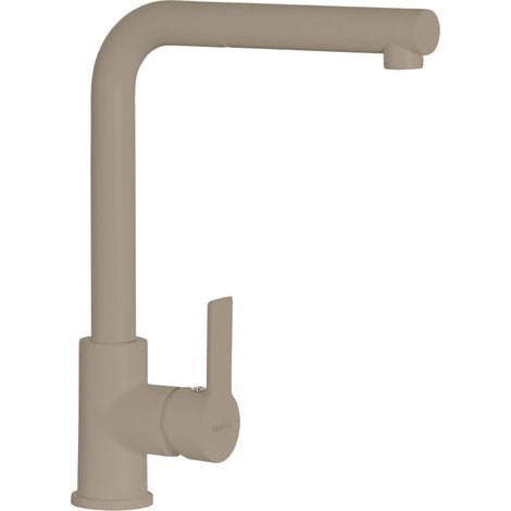 SCHOCK Miscelatore Aquatown Doccia Monocomando con Canna Alta a Ponte e Doccetta Estraibile, Colore TWILIGHT Tortora Opaco, h320 (1/4)