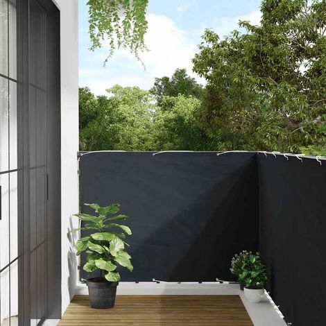 vidaXL Paravento Balcone Antracite 120x400 cm Tessuto Oxford