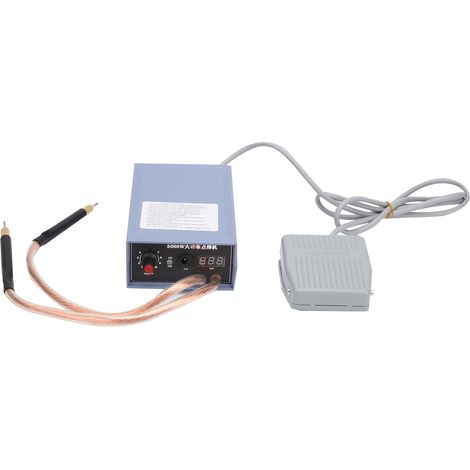 Soudeuse par points 5000W portable avec batterie intégrée, pour soudage DIY de piles 18650, inclut bande nickel 0,2mm, prise US 100-240V, réglable et performante. (1/5)