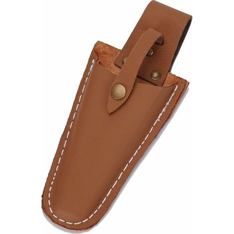 Funda de cuero para tijeras de jardinería, podadoras, cizallas o cuchillo, funda para cinturón con cubo. (1/5)
