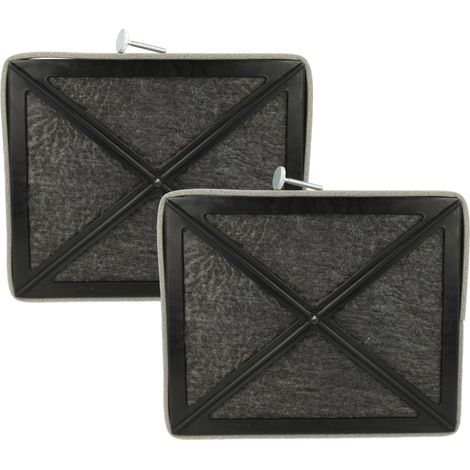 vhbw 2x filtro a carboni attivi compatibile con Miele DA371, DA372, DA60-1, DA68, DA71, DA72/1, DA73, DA362-75 cappe aspiranti - 20,5 x 17 x 3,3 cm