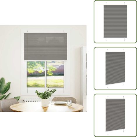 Plissee Anthrazit 95x100 cm Stoffbreite 94,4 cm Polyester - Plissee - Plissees - Faltrollo - Jalousie (1/5)