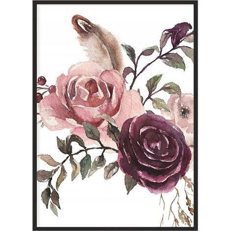 Bild Poster im Rahmen 43x33 cm Blumen P1226 (1/4)