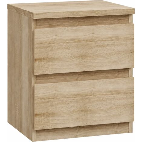 Comodino Morgan 2 cassetti rovere – 41.8x32.2x49.3H (1/5)