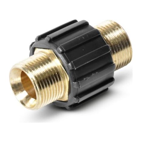 Raccord de tuyau M 22x1,5 en laiton avec protection caoutchouc pour nettoyeur haute pression compatible Kärcher HD HDS (1/5)