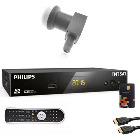 Récepteur TV Satellite HD - PHILIPS - DSR3231T - Compatible MPEG-4 - HDMI - Noir (1/3)