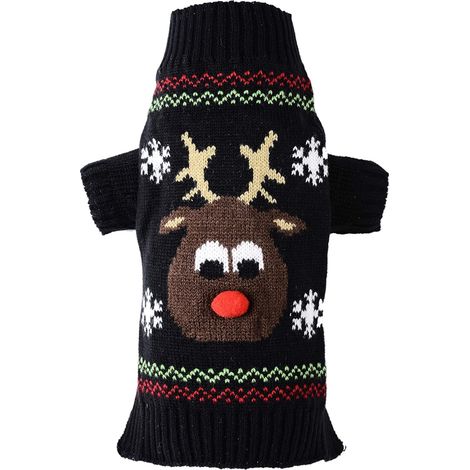 Pull pour animaux de compagnie Red Nose Fawn (Noir XS) (1/3)