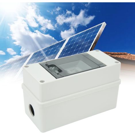 Disjoncteur miniature 2P, interrupteur sectionneur 1000V CC, disjoncteur miniature 16A CC pour systèmes photovoltaïques solaires, avec indice d'étanchéité IP65. (1/5)