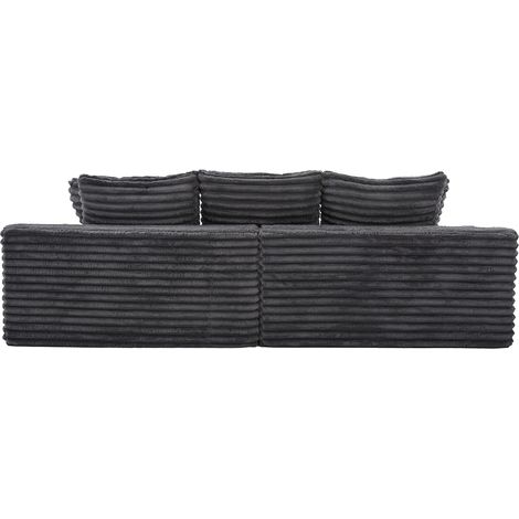 Canapé moderne en Velours, couleur Gris Foncé, 107 x 39 x 34 cm, pour salon, bureau et petit appartement, de qualité supérieure (1/5)