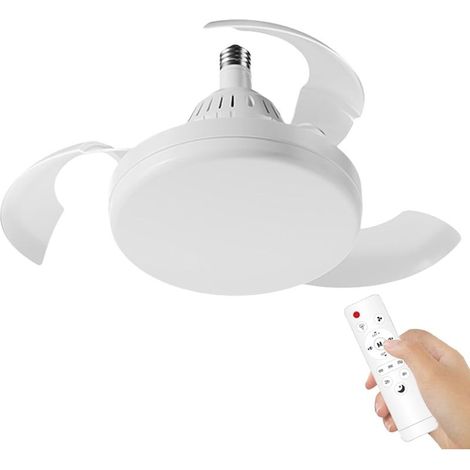 Modern Ceiling Fan with LED Light, Quiet Remote Control Ceiling Fixture, Low-Noise Airflow with Adjustable Speeds for Bedroom Apartment Kitchen Living Room Hotel Decor (1/5)