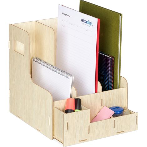 Caja de herramientas y revistas con 3 compartimentos