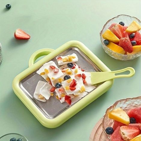 Mini machine à glace et yaourt DIY – Aucune électricité requise – Parfait pour les friandises faites maison – Vert (1/4)