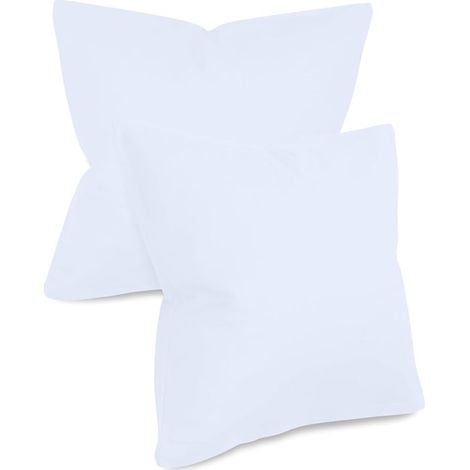 Housse Coussin 40x40 Unie - Coussin Coton pour Decoration Maison, Blanc