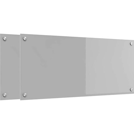 Protection de cuisine 2 pcs Gris clair 90 x 40 cm verre trempé CFW74640 (1/5)
