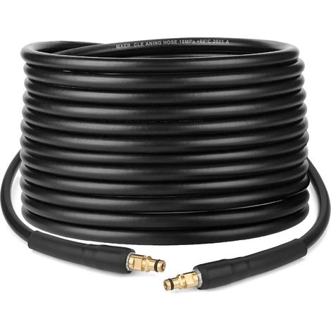 Tuyau pour Nettoyeur Haute Pression Karcher K2 K3 K4 K5 K6 K7 - 10m - Flexible Quick Connect avec Embouts en Laiton-- (1/5)