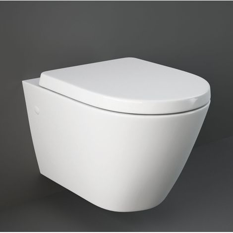 Wc Sospeso RIMLESS Rak Collezione Resort Bianco senza brida (1/4)