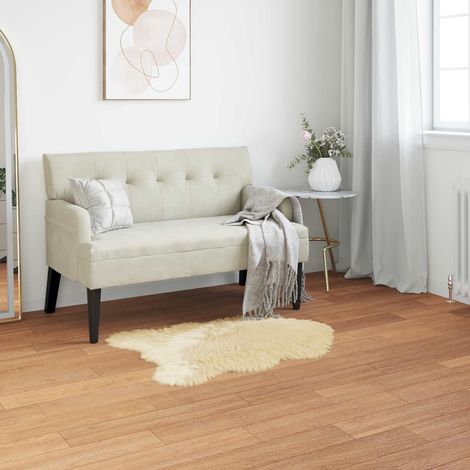 Teppich aus Kunstschaffell TAFALLA Creme 50 x 80 cm Polyester