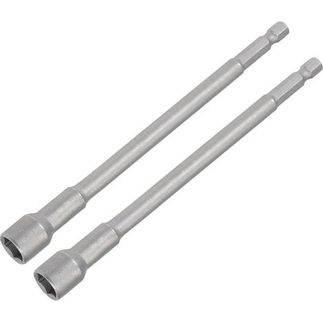 Destornillador magnético, llave de boca de 10 mm, vástago hexagonal de 1/4 de pulgada, acero CR, V, llave hexagonal larga, 2 piezas (1/5)