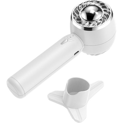 Mini ventilateur portatif rechargeable, ventilateur de table avec socle pour été, intérieur, extérieur, camping (1/5)
