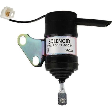 Électrovanne d'arrêt de carburant 12 V 052600-4530 16851-60014 pour Denso Kubota RTV900 BX1800D Z482 Z602 D722 D782 052600-4531 (1/5)