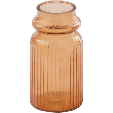 Vase Design en Verre "Nolwenn" 28cm Orange