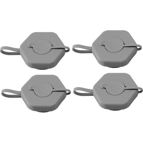 4 bouchons anti-fuites gris pour bidon d'eau de 3,78 L, couvercles réutilisables non goutte, remplacement pour bouteille d'eau domestique et bureau