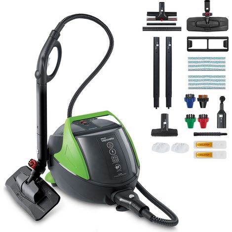 POLTI VAPORETTO Pro 95 Turbo Flexi - Nettoyeur Vapeur Multi-surfaces - 1100 W - 1,3 L - Noir / Vert (1/5)