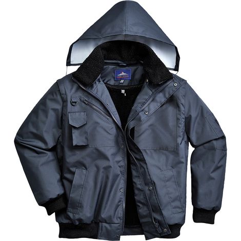 Blouson Bomber 4 En 1 Couleur : Marine Taille M - Portwest