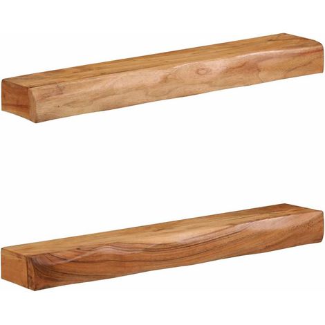 Wandregale 2 Stk. 80x17x8 cm Massivholz Akazie