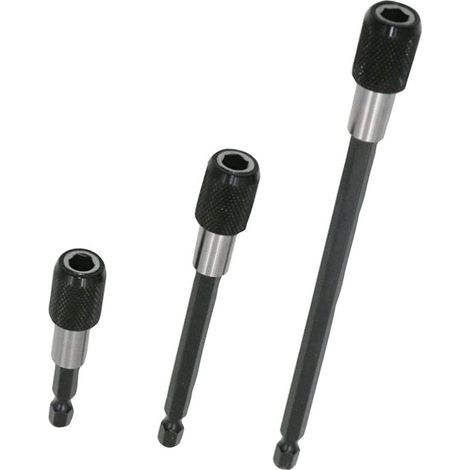 Lot de 3 tiges hexagonales de 6,35 mm avec tige hexagonale, support magnétique pour tournevis, écrous et forets (1/5)