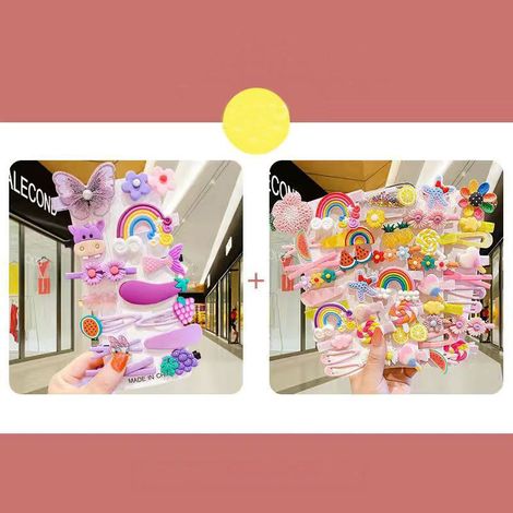 Juego de 56 pinzas para el cabello de bebé niña, accesorios coloridos y adorables Multicolor (1/5)