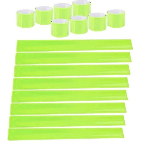 Lot de 10 brassards fluorescents à boucle pour vélo et jogging (1/5)