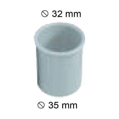 Adaptateur gris Mâle Ø35 mm Femelle Ø32 mm