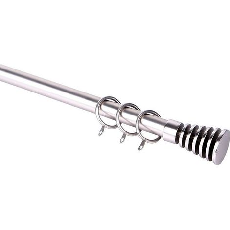 BRIXO BARRE À RIDEAU ETRURIA ARGENT VORTICE 71-122