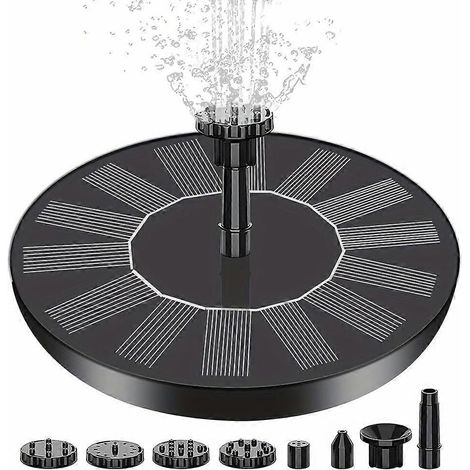 Fontaine solaire, pompe à eau solaire, sans piles ni électricité, plantes pour bassin/piscine/décoration de jardin (1/5)