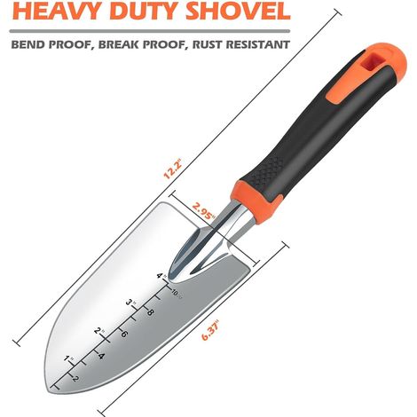 Pala da giardino ergonomica per piantare, trapiantare e diserbare - Attrezzo manuale con impugnatura comoda, ideale per smuovere il terreno - ALTRO (1/3)