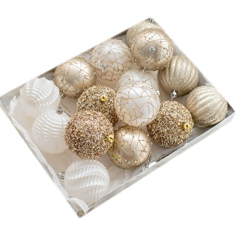 Ensemble de boules de Noël avec décorations champagne (1/2)