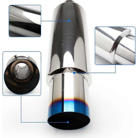 Pot d'échappement de course automobile en acier inoxydable modifié (1/5)