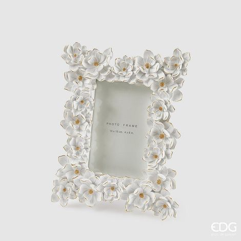 EDG Enzo De Gasperi Portafoto Elleboro Rettangolare Bianco 19xH25 cm – Idea Regalo Natale (1/2)