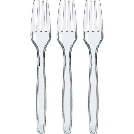 Couverts jetables en plastique transparent, couverts jetables lourds (1/5)