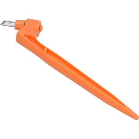 Bastelmesser aus Edelstahl mit 360° drehbarer Klinge, orangefarben (1/5)